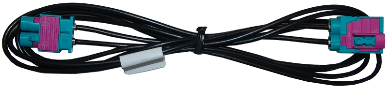 Kabel Doppel Fakra wasserblau, Stecker auf Buchse, 100cm