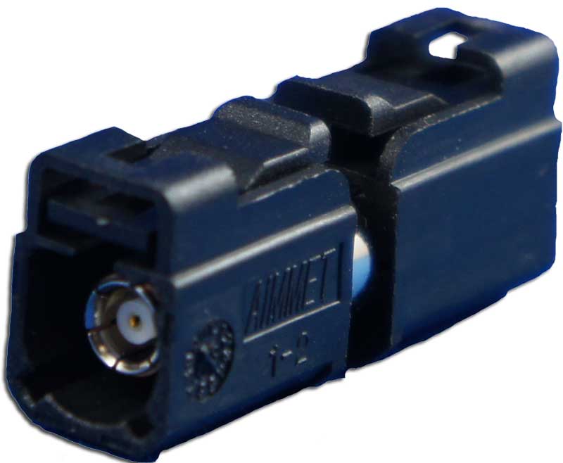 Verbinder Fakra wasserblau. Buchse auf Buchse