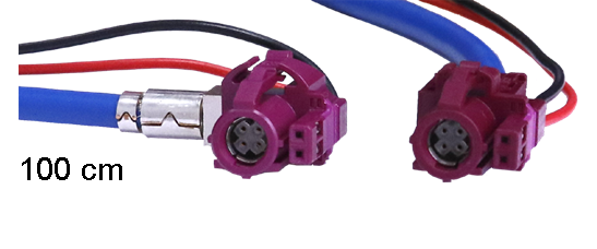 HSD+2 claret violet -gerade Buchse - rechtsgew. Buchse,100cm