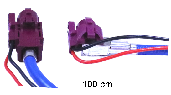 HSD+2 claret violet -gerade Buchse - rechtsgew. Buchse,100cm