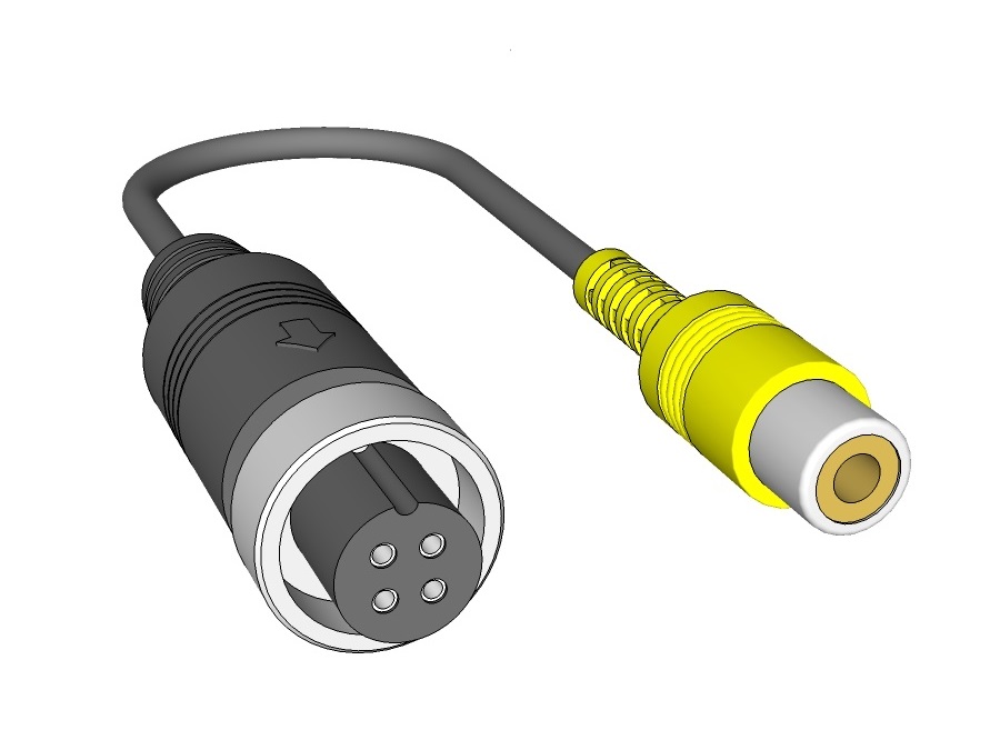Adapterkabel Cinch Buchse auf 4-Pin Aviation Buchse
