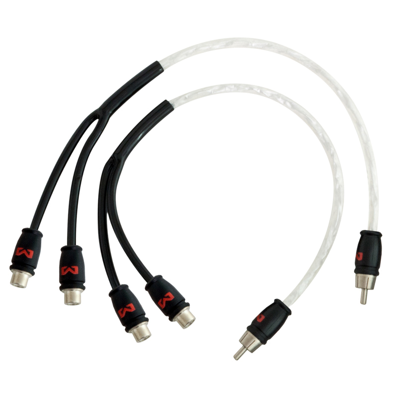 2 Stück Audio Y-Kabel 30cm, 2 Buchsen - 1 Stecker