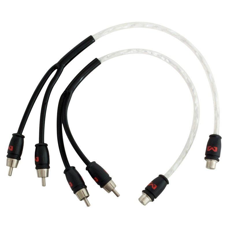 2 Stück Audio Y-Kabel 30cm, 2 Stecker - 1 Buchse