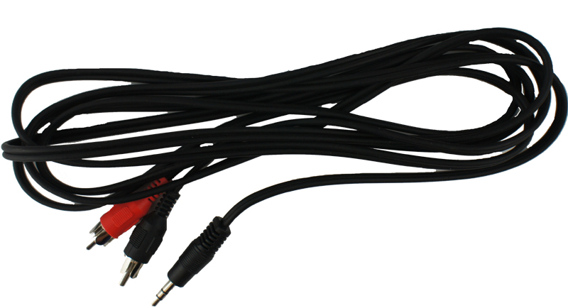 Adapterkabel Klinkenstecker 3.5mm auf 2x Cinch-Stecker 1,45m