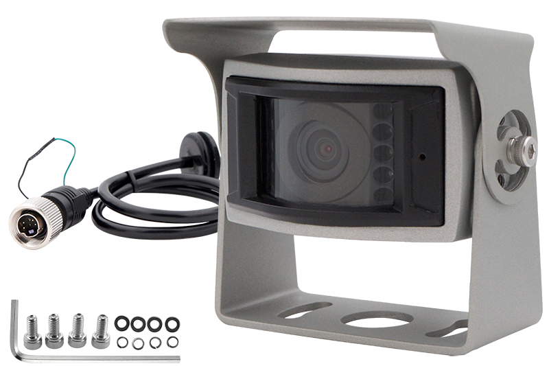 RFK AHD 720p/CVBS, NTSC, 130°, Aufbau, Mikro, IR, silber