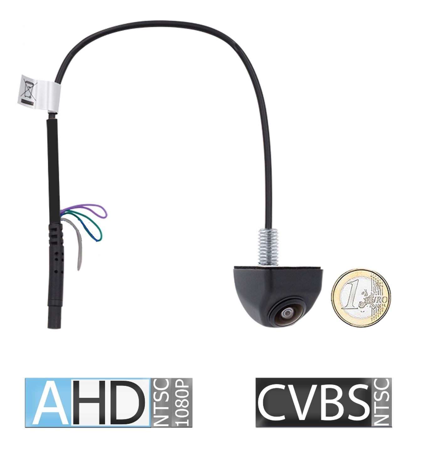 RFK AHD 1080p/CVBS, NTSC Mini-Gewinderohr, 170°