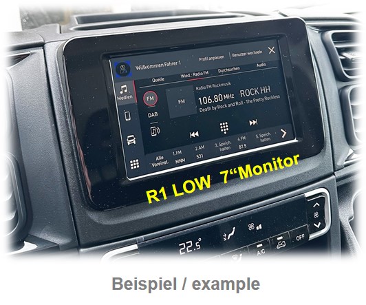 RFK AHD 720p mit Fakra für R1LOW 7 + 250MCA 5 Zoll Ducato8