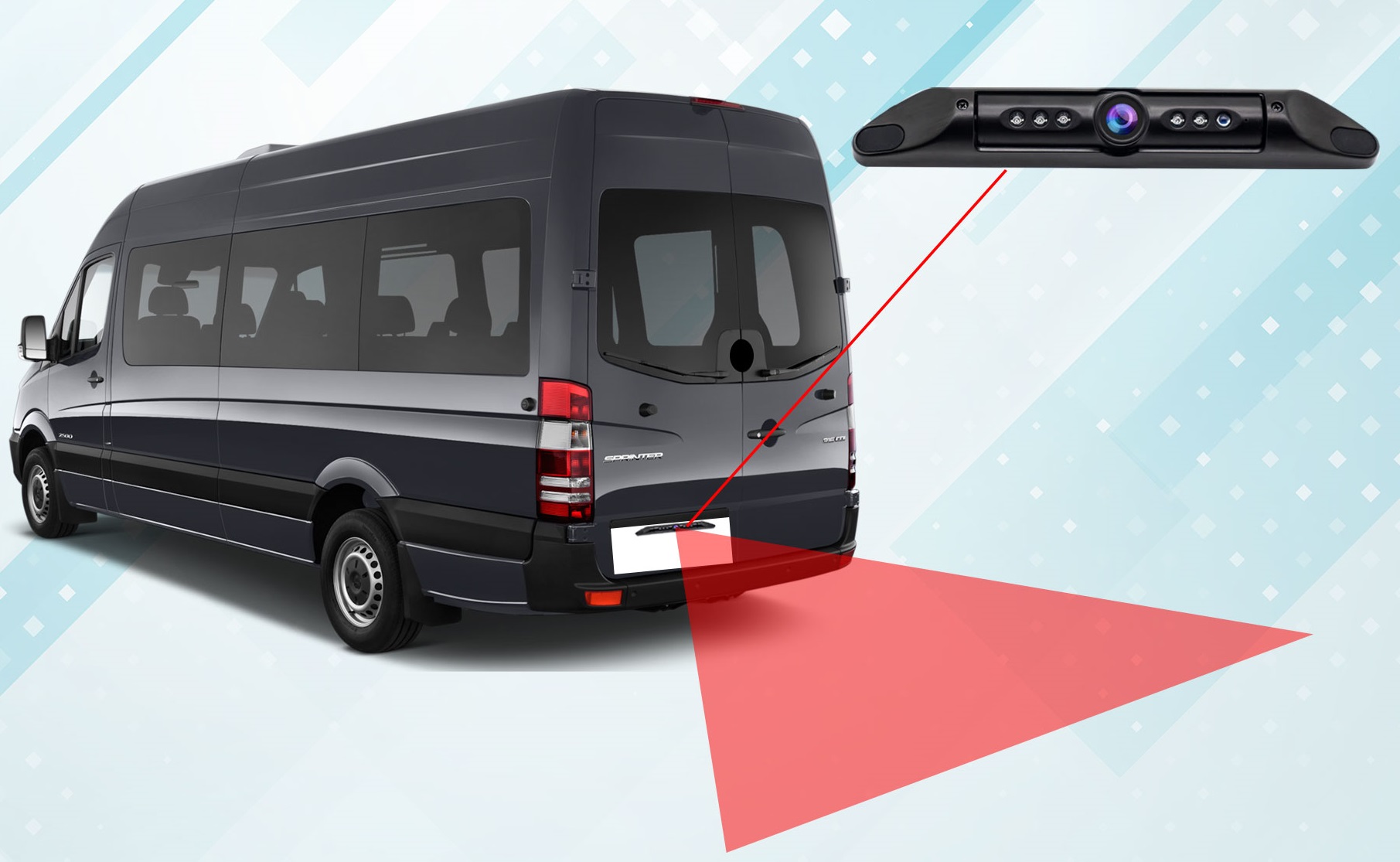 RFK AHD1080p/CVBS, PAL/NTSC 185°,Kamera f. Kennzeichenhalter