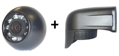 RFK NTSC 1/4 Zoll CCD, 120°,Aufbau-Kugel + Lieferwagenhalter