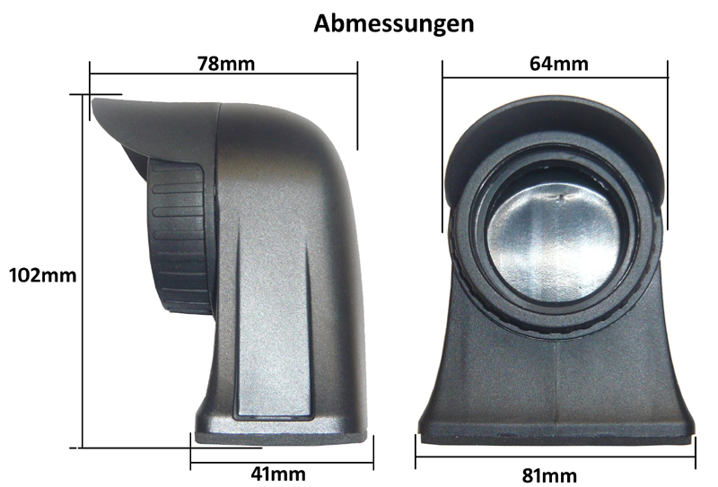 RFK NTSC 1/4 Zoll CCD, 120°,Aufbau-Kugel + Lieferwagenhalter