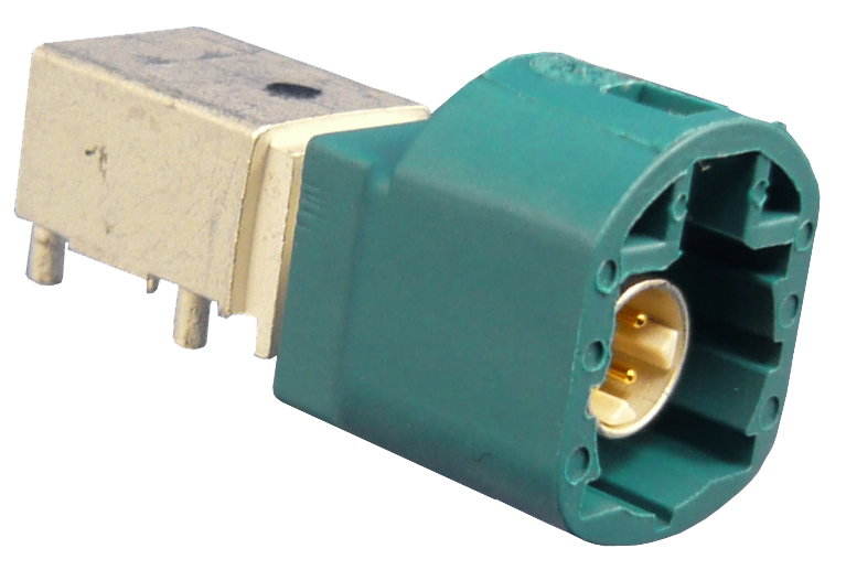 Winkelstecker PCB HSD  wasserblau - D4S20L-40MA5-Z