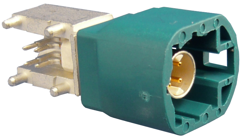 Winkelstecker PCB HSD  wasserblau - D4S20L-40MA5-Z