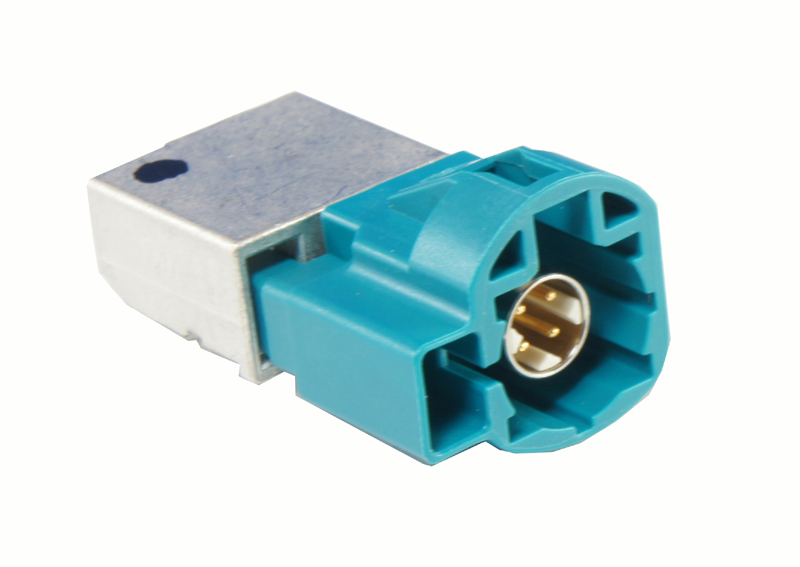 Winkelstecker PCB HSD+2 wasserblau - 99S20D-40MA5-Z