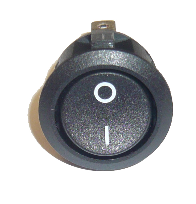 Runder Wippenschalter 1x Ein/Aus Snap-In Ausführung