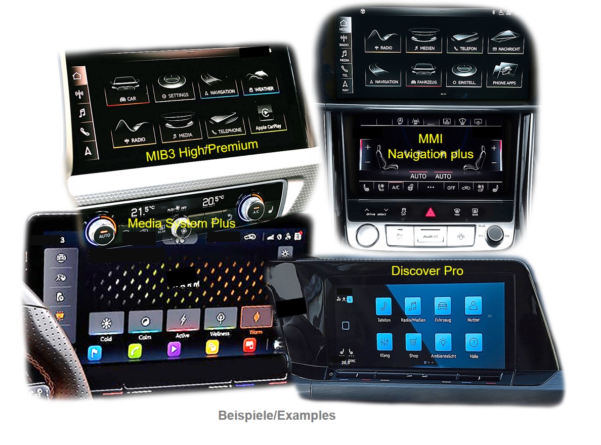 Video-Einspeiser AHD/CVBS passend MIB3 10/12/13 Zoll