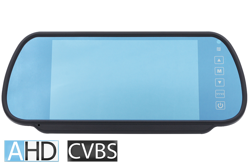 **Spiegelmonitor 7 Zoll AHD/CVBS, 16:9, Clip-On