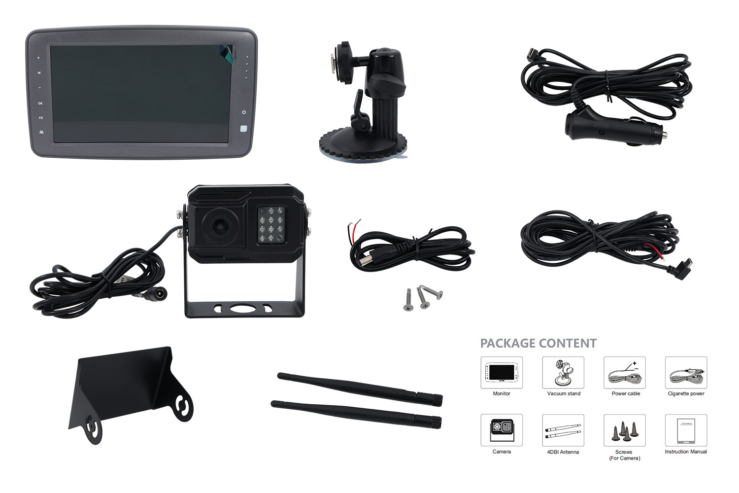 Digitales, kabelloses Kamera-Quad-Monitor System, 7 Zoll