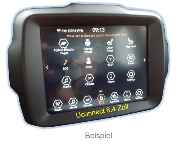 Video-Einspeiser passend für Dodge, Jeep Uconnnect 8.4 2020