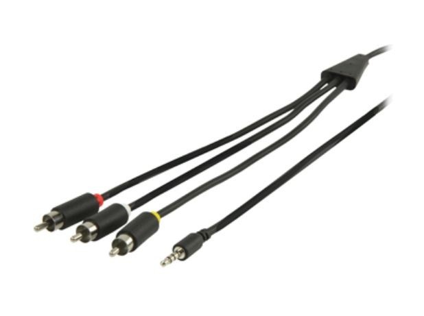 **Adapterkabel Klinkenstecker 3.5mm auf 3x Cinch-Stecker, 2m