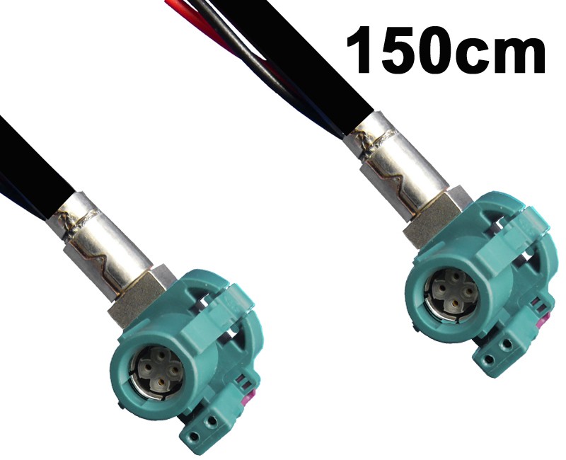 HSD+2 wasserblau, rechtsg. Buchse - rechtsg. Buchse,1.5m,OEM