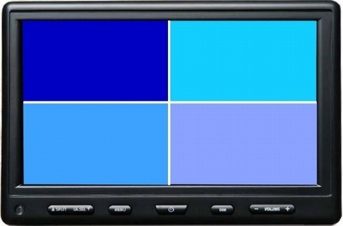 Monitor 7 Zoll für Kamera, quad Bild, 12-24V