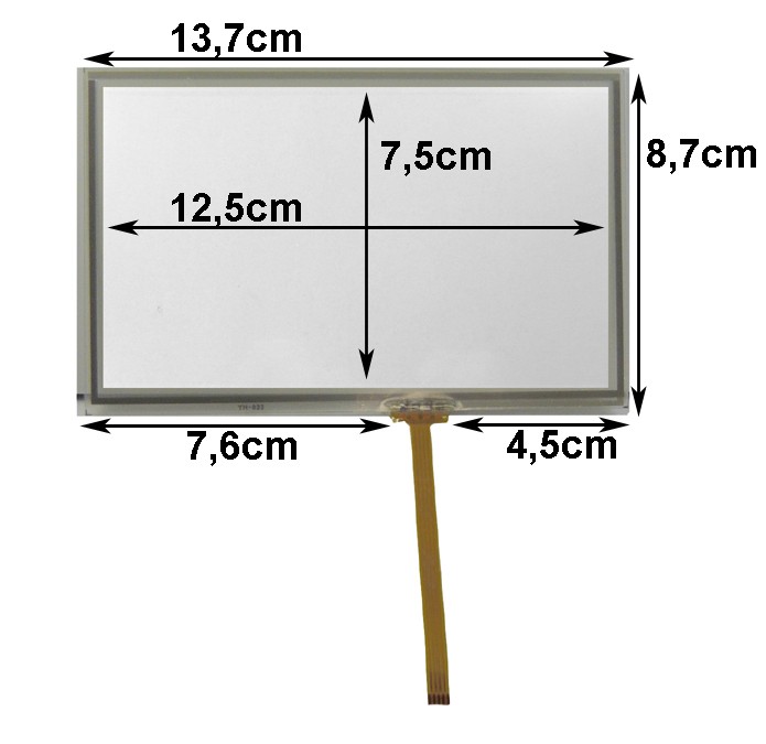 **Touch-Screen Panel 5.6 Zoll, 19:10, Film, 87x137mm