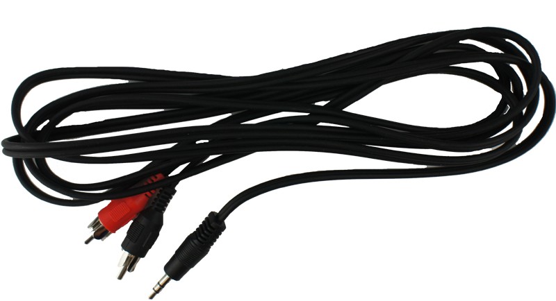 Adapterkabel Klinkenstecker 3.5mm auf 2x Cinch-Stecker 1,45m