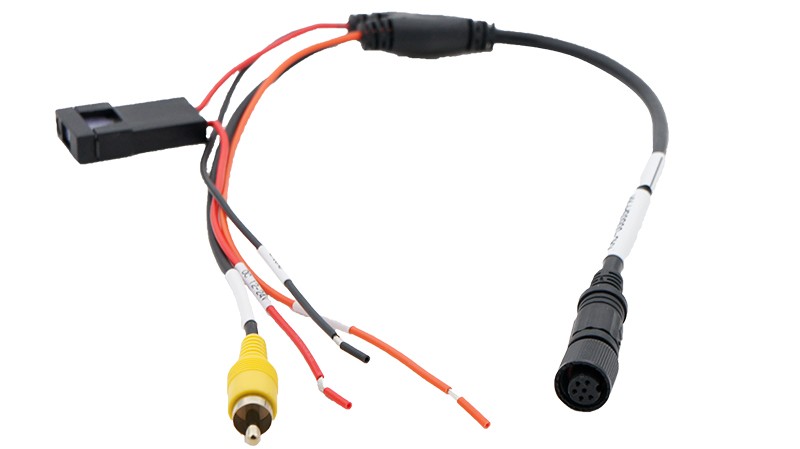 Adapter 6-Pin Buchse Schraub CAMOS - Cinch Stecker+Strom