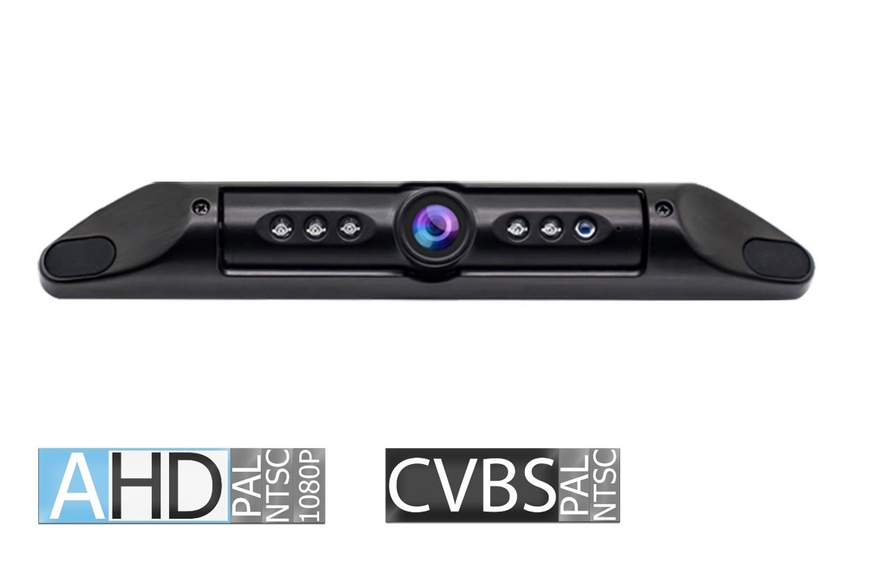 RFK AHD1080p/CVBS, PAL/NTSC 185°,Kamera f. Kennzeichenhalter