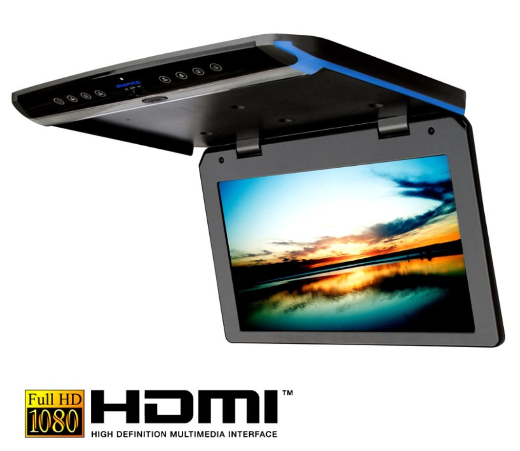 Deckenmonitor 15.6 Zoll, dunkelgrau, Full HD, USB, HDMI