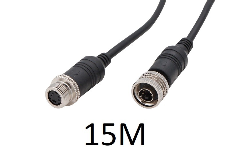 RFK-Verlängerung 4-Pin Mini DIN 2x Metall - 15m