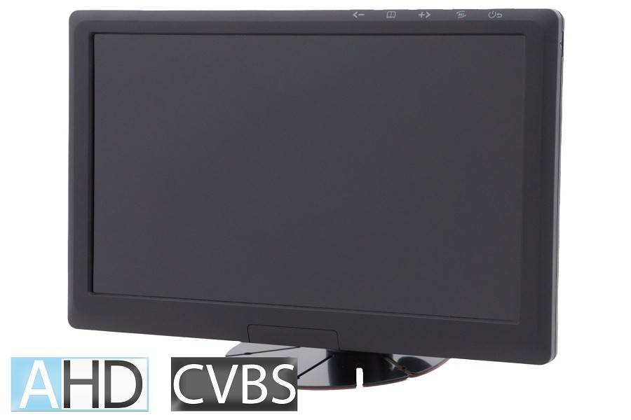 Monitor 9 Zoll AHD/CVBS für Kameras, mit Standfuß, 12/24V