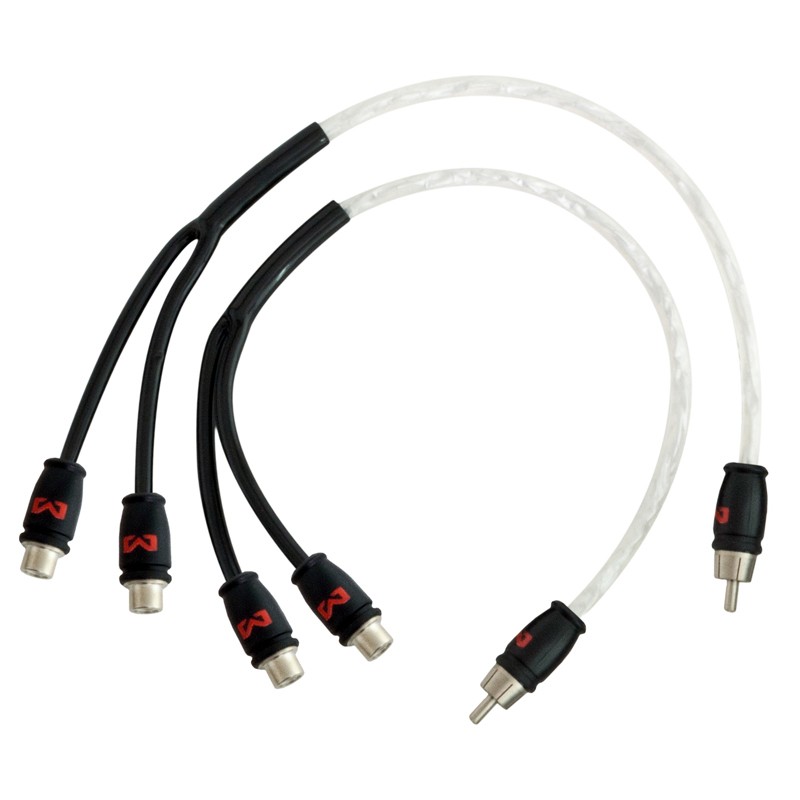 2 Stück Audio Y-Kabel 30cm, 2 Buchsen - 1 Stecker