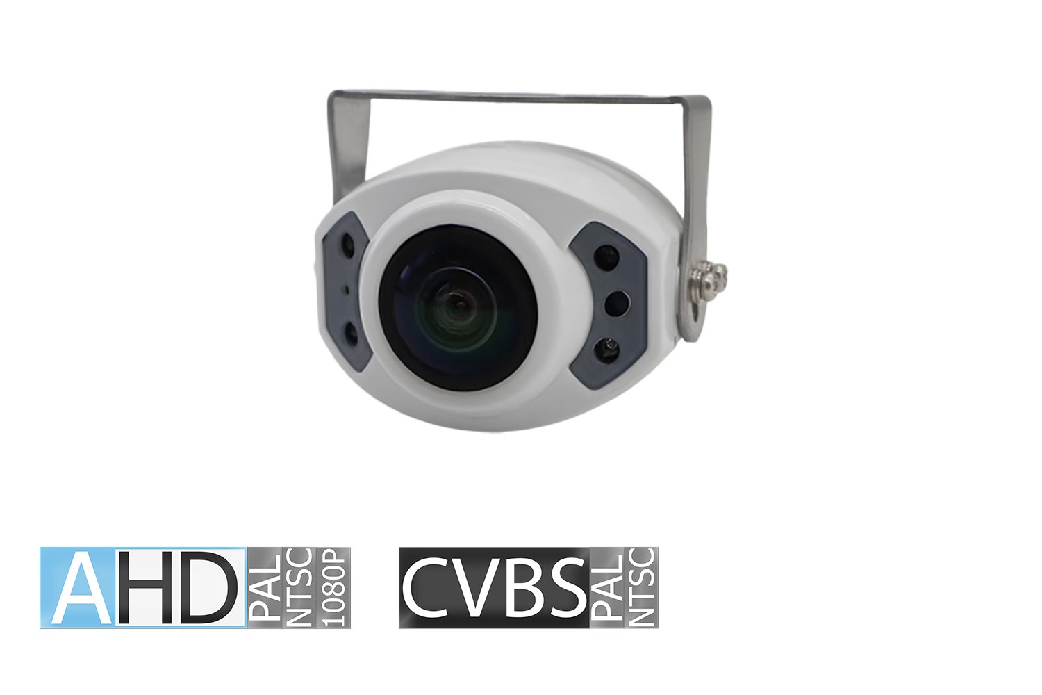 RFK AHD1080p/CVBS/PAL/NTSC, 185°, Mini-Aufbau, IR, Weiß