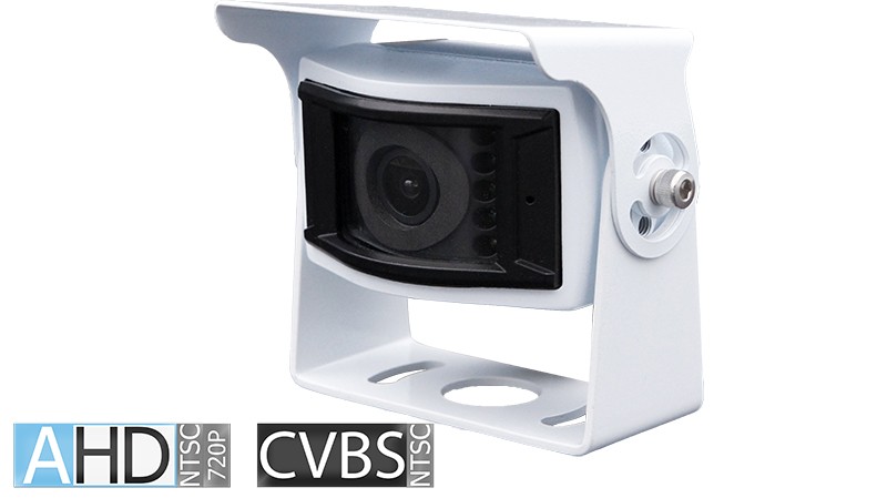 RFK AHD 720p/CVBS, NTSC, 130°, Aufbau, Mikro, IR, Weiß