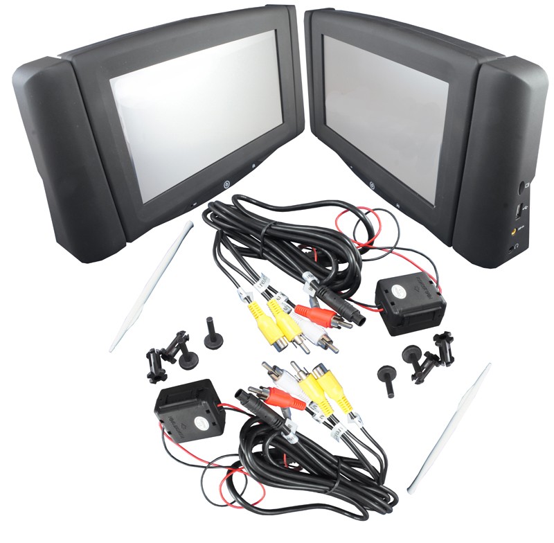 **2 fahrzeugspez. schwarze Konsolen 9 Zoll pass. BMW F01/F10