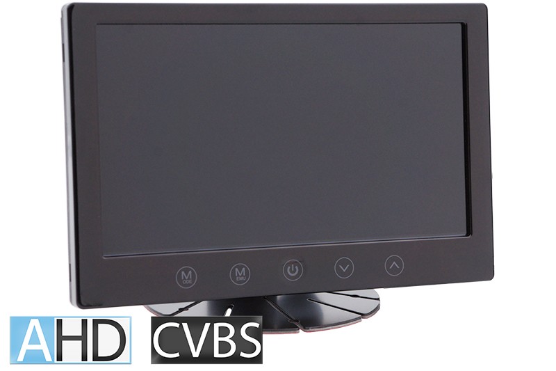 Monitor 7 Zoll AHD/CVBS für Kameras, mit Standfuß, 12/24V