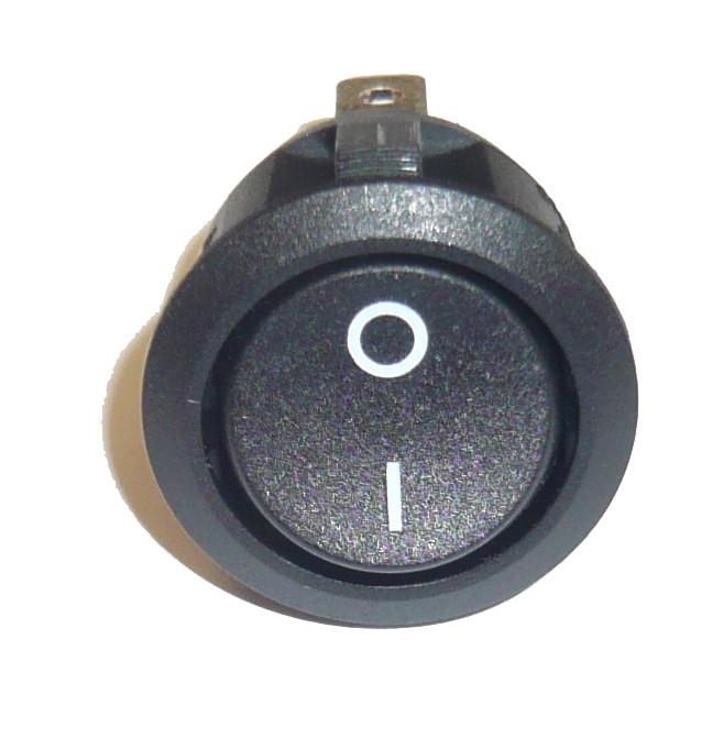 Runder Wippenschalter 1x Ein/Aus Snap-In Ausführung