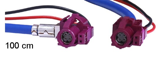HSD+2 claret violet -gerade Buchse - rechtsgew. Buchse,100cm