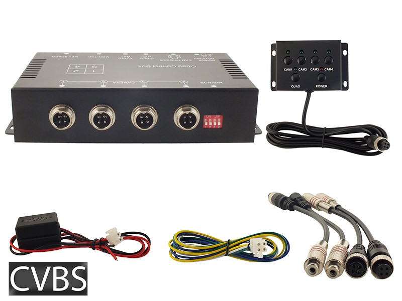 Kamera Switch-Box 4 Eingänge, 1 Ausgang, PAL/NTSC