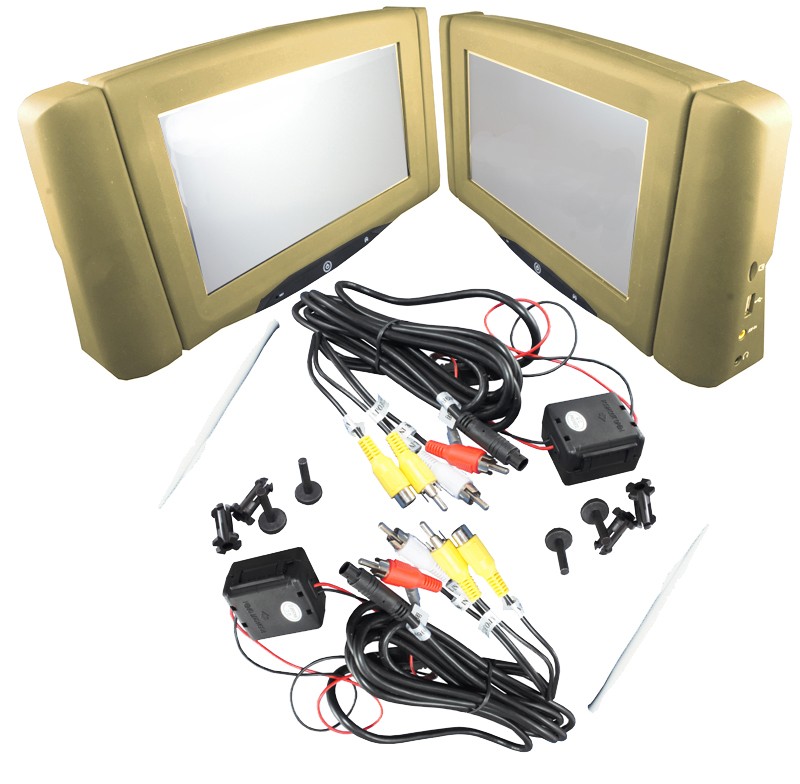 **2 fahrzeugspez. beige Konsolen 9 Zoll pass. BMW F01/F10