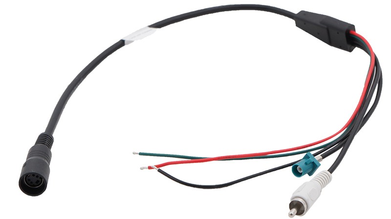 Adapter 4-Pin Mini DIN Buchse CV - Fakra Stecker + Power