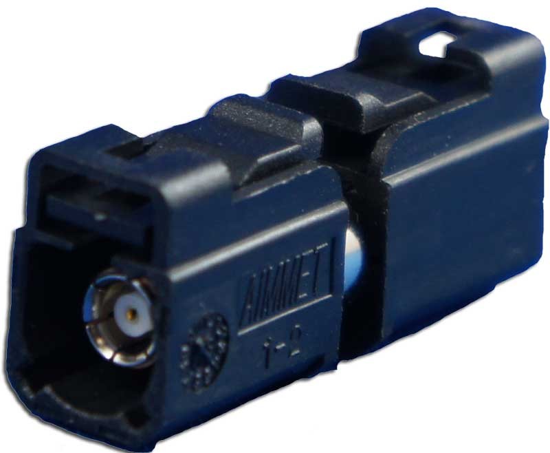 Verbinder Fakra wasserblau. Buchse auf Buchse