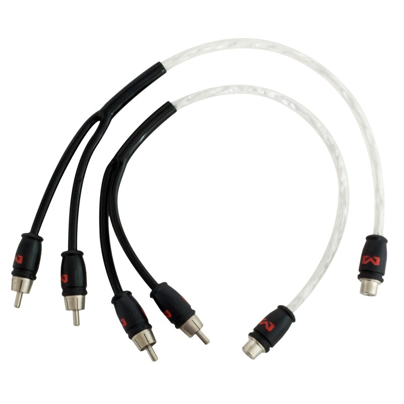 2 Stück Audio Y-Kabel 30cm, 2 Stecker - 1 Buchse