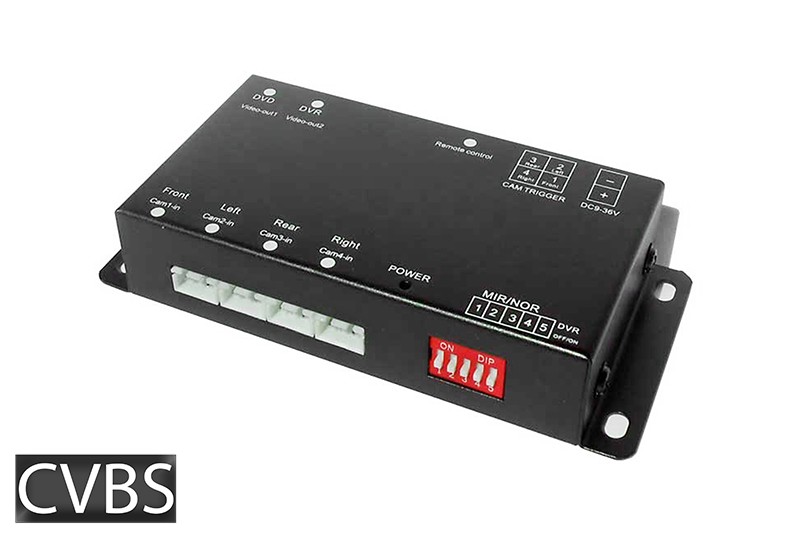 Kamera Switch-Box 4 Eingänge, 2 Ausgänge, PAL/NTSC